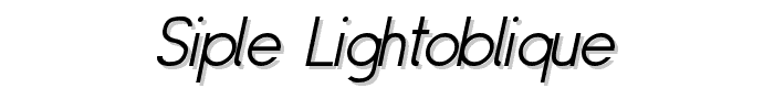 Siple LightOblique font